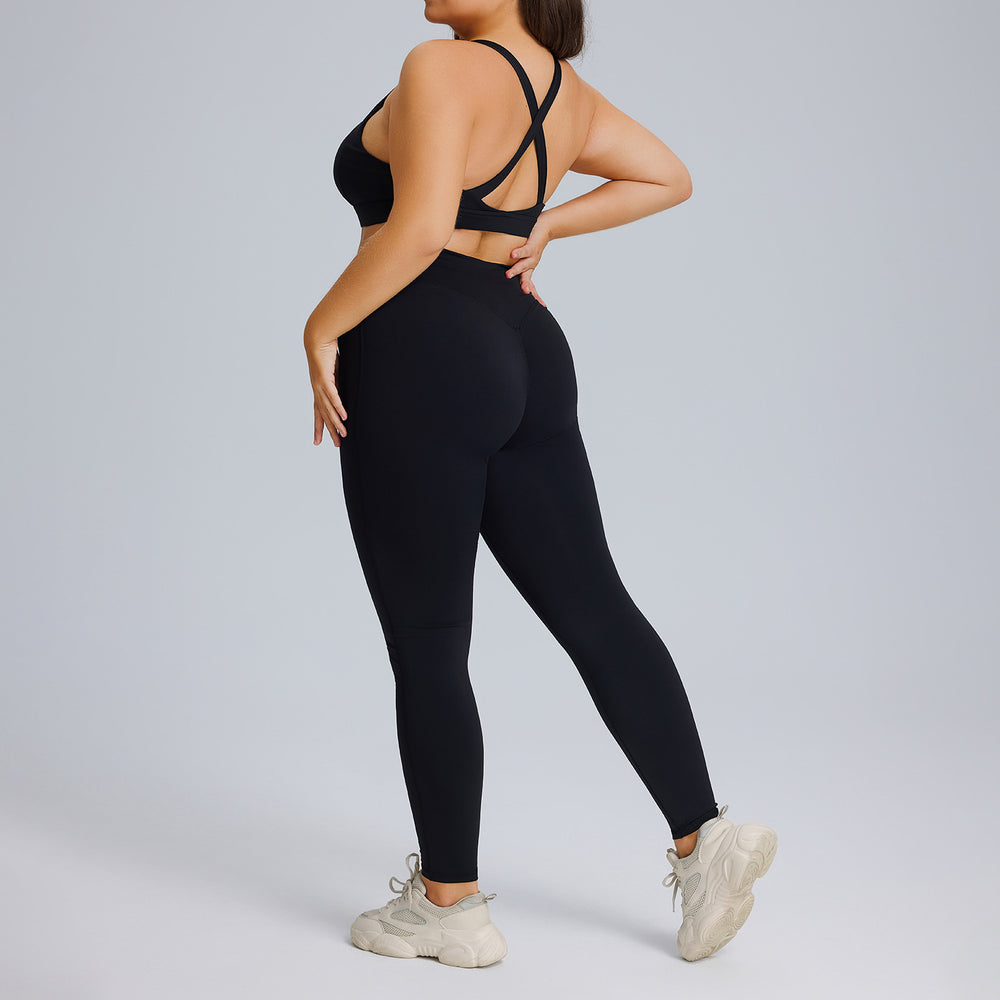 new plus size activewear set - women's cloud-soft, quick-dry, breathable workout outfit for running, training, and yoga