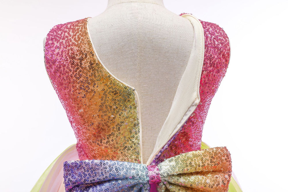 High-end and stylish princess dresses for girls, perfect for weddings, rainbow skirts, summer wear, and piano recital costumes for toddlers and young children