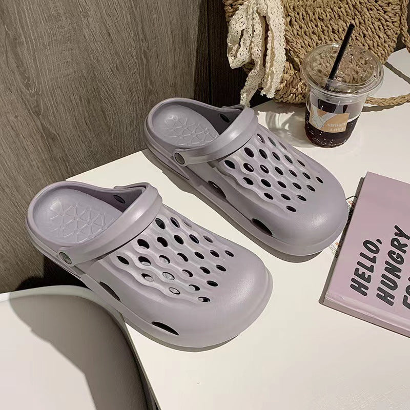 New arrival crocs cute girl fashion student outwear toe shoes summer beach sandals and slippers couple shoes for men