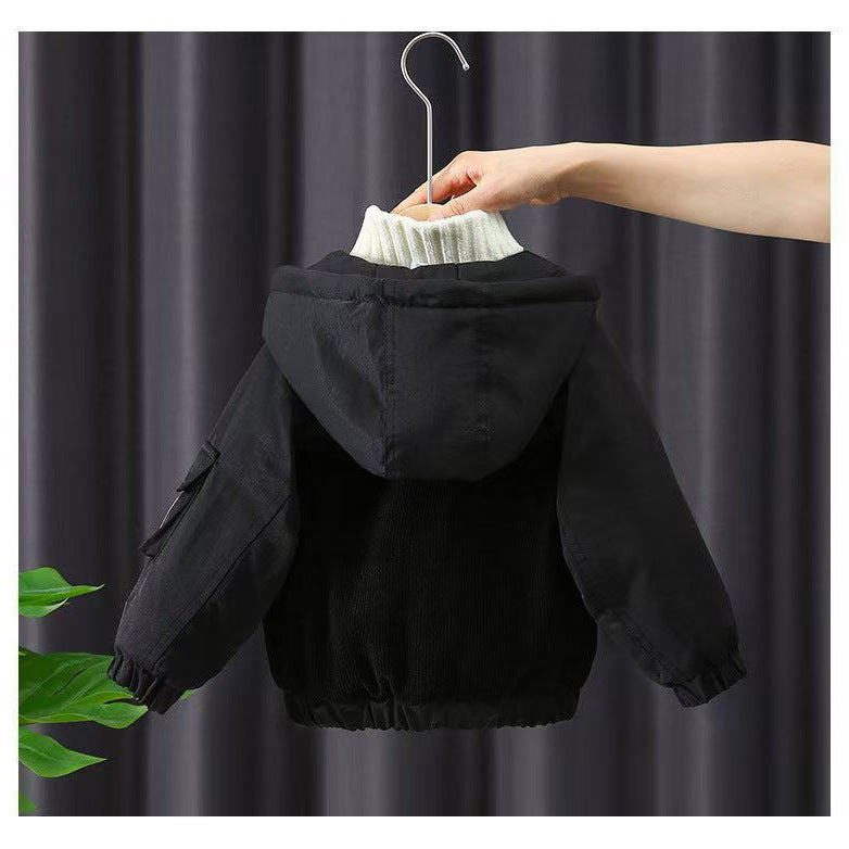 Fleece-linedoutwearnew arrival style kids wear autumn winterthickenedjacket baby winter clothes handsome winter