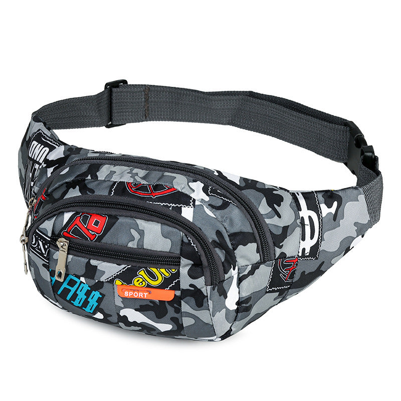 Cross-border new ins tide brand breast bag student sports fanny pack tide brand shoulder messenger bag casual men's breast bag