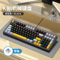 Longweishi k98 illuminated wired rgb mechanical keyboard - 98-key layout, customizable gaming e-sports keyboard (blue switch/red switch options)