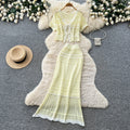 Korean style commute outfit: women's summer knitted two-piece set - v-neck tie-up slim fit suit with white color block stripes