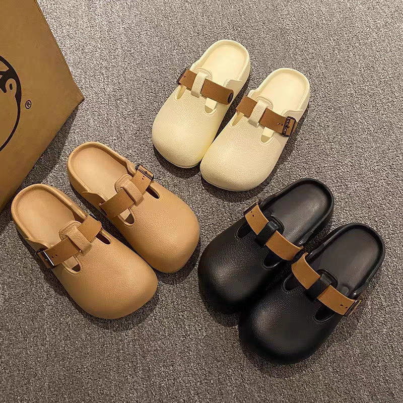 2026 new spring/summer collection: stylish, minimalist, and comfortable birkenstock-style women's slides - perfect for outdoor wear, closed-toe design, thick sole, and cloud-like cushioning