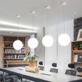Scandinaviancasual single head white spherical chandelier restaurant milk tea clothing store shop bar aisle restaurant round lamp