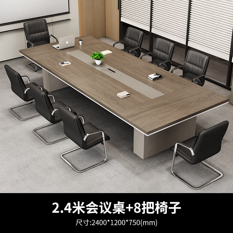 Saint-li conference table - long table for medium to large conference rooms - modern minimalist panel design - 6/8/12 person conference table and chairs