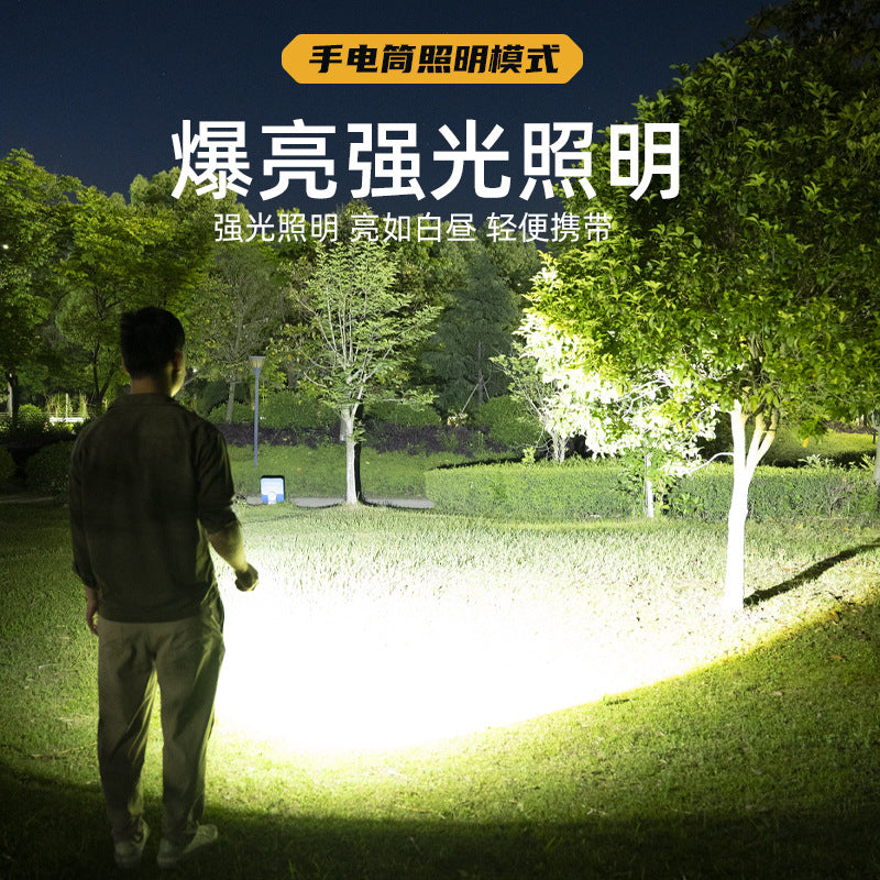 Cross-border new mini flashlight Type-C charging magnetic suction pen holder multi-function UV purple LED work light