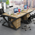 Minimalist modern office furniture 2/6/4 person partitioned workstation employee computer desk and chair set