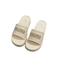 Thick soleplatform shoes rhinestone slippers women's summer easiest for match heightening fashion going out style beach soft bottomnon-slipoutwear one word