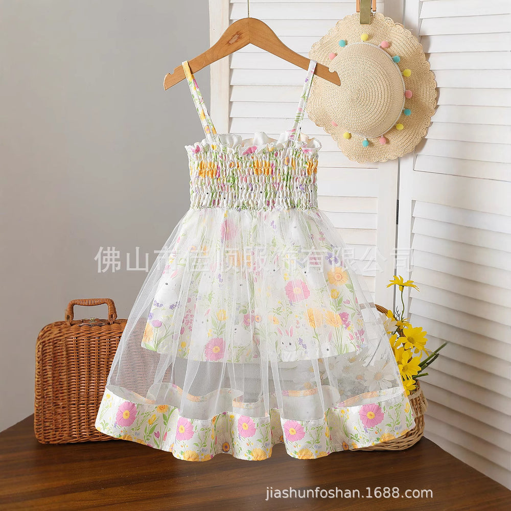christmas new arrival children's skirt star suspender skirt holiday mesh puffy dress baby photo princess dress