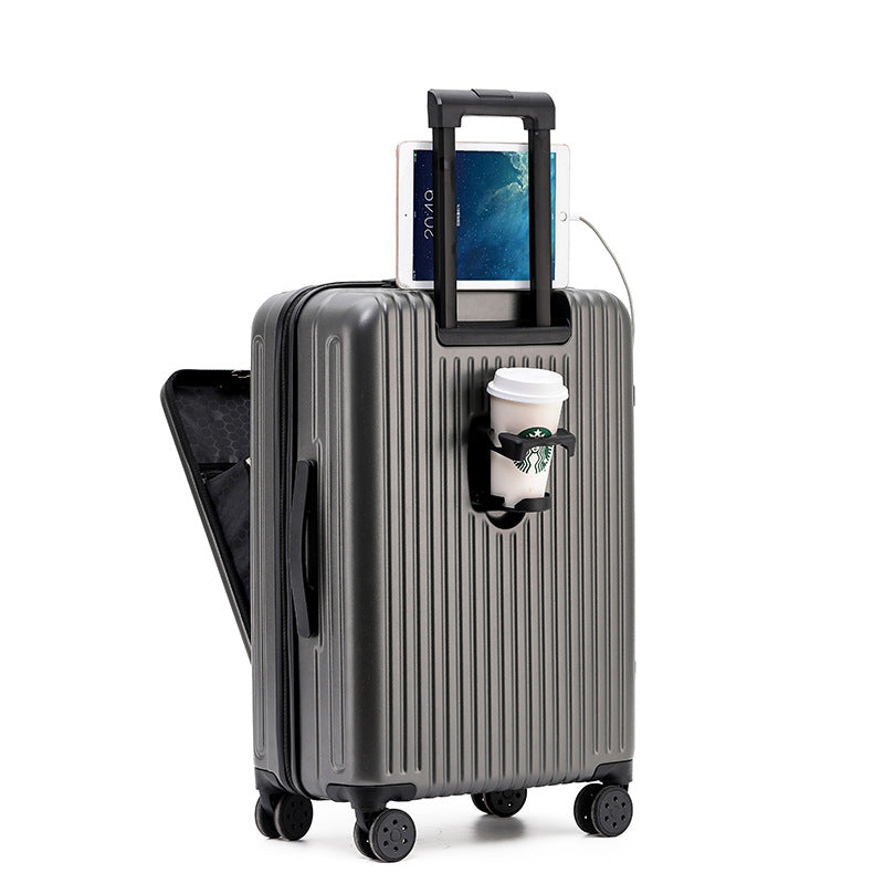 New suitcase 24-inch anti-drop trolley case 20-inch boarding case with front opening, suitcase universal wheel password case
