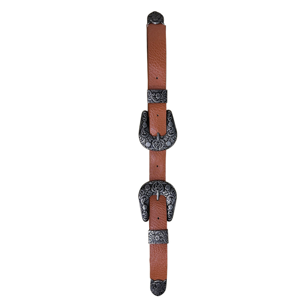 60061#   fashion retro carved double-ended buckle belt - european and american style versatile women's waist belt