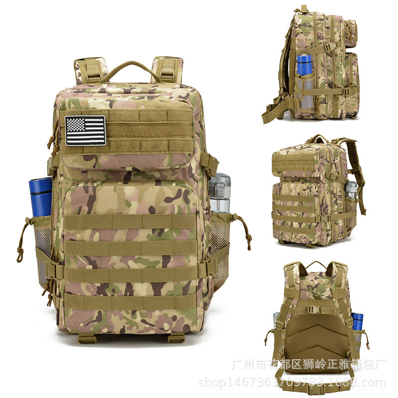 New outdoor tactical waterproof backpack, hiking and camping large-capacity MOLLE expansion outdoor backpack