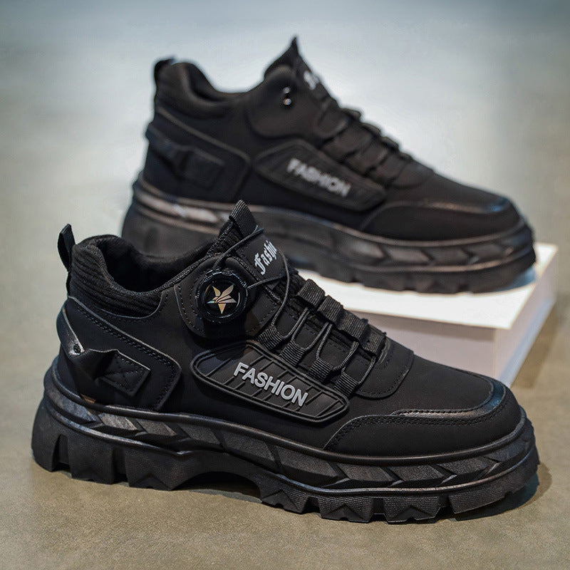 2025 autumn new high-top men's sneakers, trendy athletic thick-soled casual work boots, non-slip outdoor martin boots - hot seller!