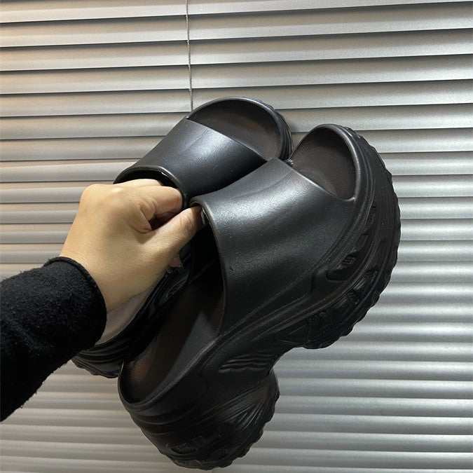 9cm thick sole slippers for women summer 2025new arrivaleasiest for matchoutwearsummer sandals and slippers for students to increase height