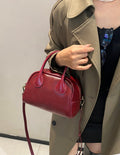 Korean ins genuine leather 2025new arrivalniche style boston bag women's casualeasiest for matchsatchel bag crossbody small square bag