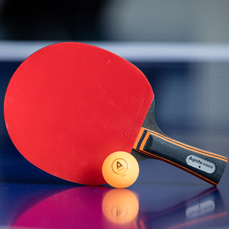 Deli F2311 Angnet table tennis racket one-star horizontal racket double-sided reverse glue arc fast-break table tennis single racket