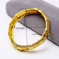 Dubai style mesh pattern cut out gold-plated bracelet retro wide buckle bracelet middle eastern ethnic style jewelry supply wholesale