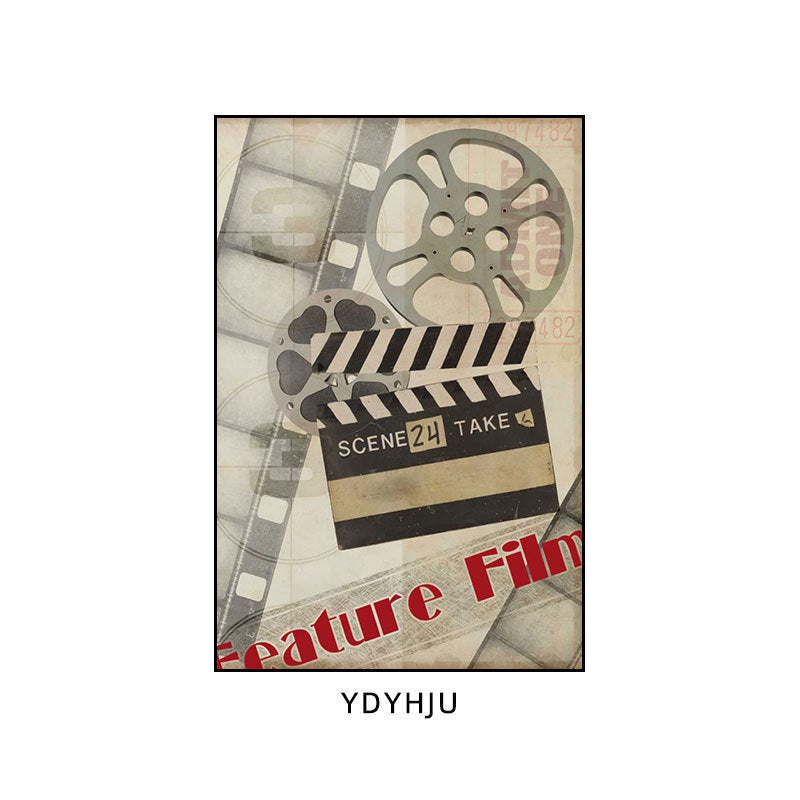 Private theater decorative painting retro American home cinema music dining bar box hanging painting cafe wall painting