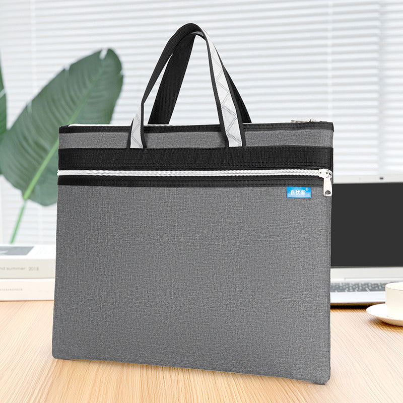 Self-Youxin briefcase custom logo tote bag file bag zipper Oxford cloth men's business briefcase 502