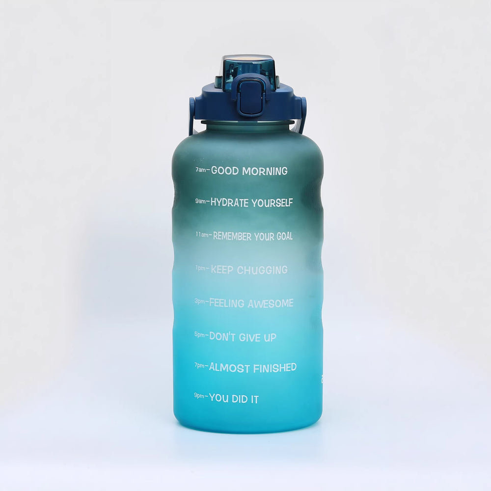 Large-capacity gradient water cup, high-end elastic lid with straw, portable water kettle, outdoor sports and fitness direct drinking plastic cup