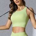 Amazon cross-border high collar yoga vest women's running bubble wrap breast reduction sports intimates with breast pads fitness bra