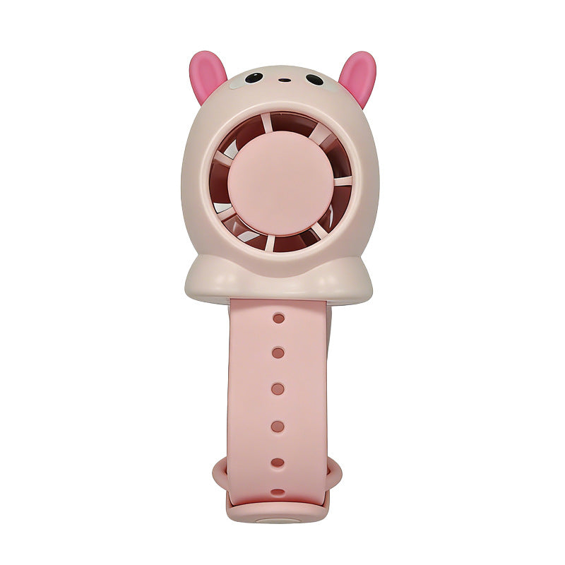 Children's day gift watch fan - mini usb rechargeable portable silent wrist fan for students