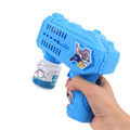 2024 new kids' automatic bubble machine with lights - transparent, handheld, leak-proof, cool mechanical bubble gun