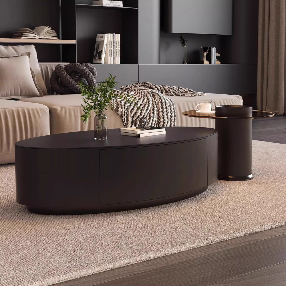Nordic classyaccessible luxury italian for home coffee table combination modern casual normcore oval slate coffee table small household