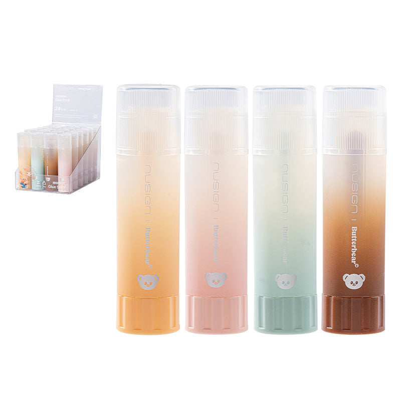 Deli NS145-B Newsay butter bear 8g transparent solid glue ACR formaldehyde-free gradual change color student handmade glue