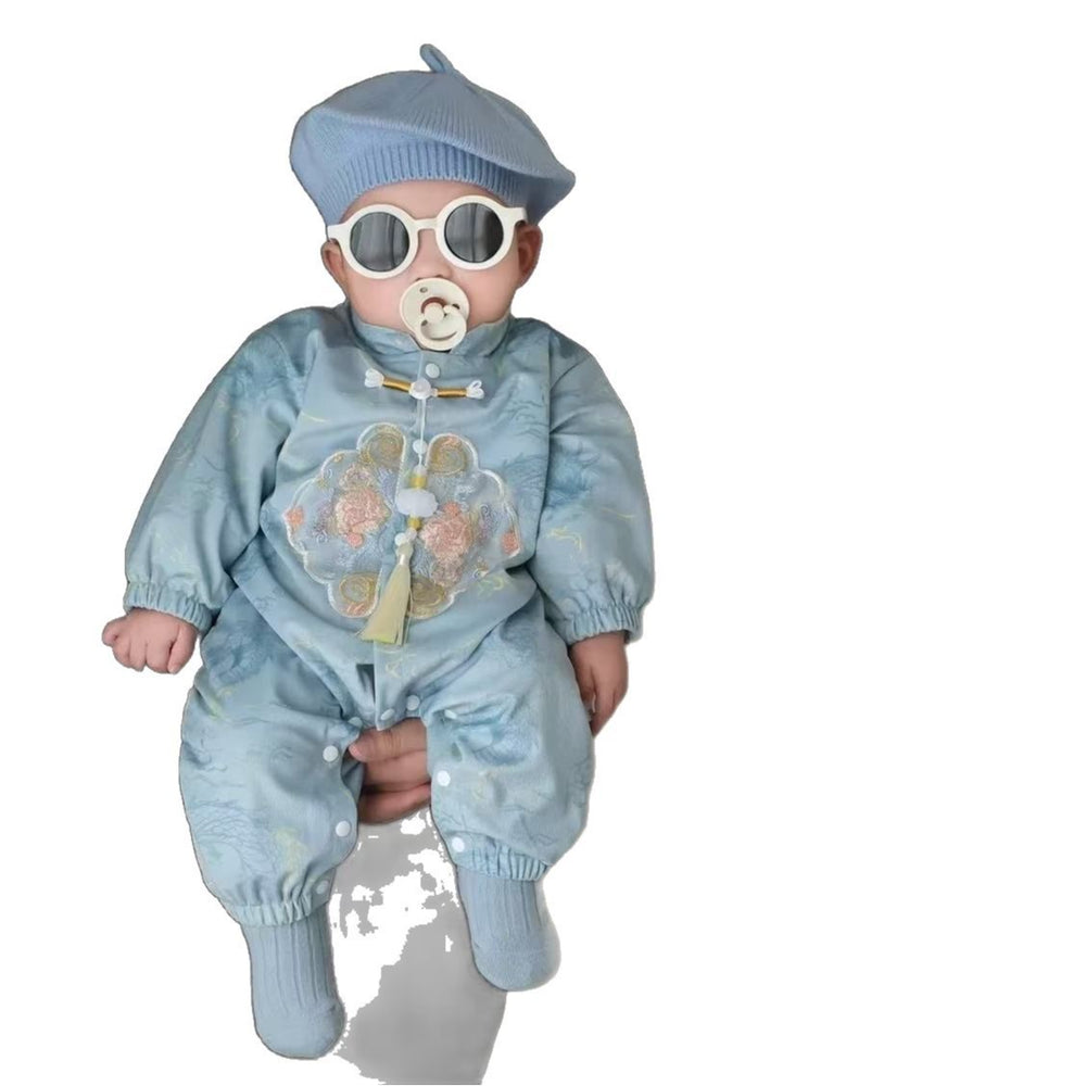 Autumn baby new chinoiserie one-piece newborn baby clothes spring autum outing full moon 100 days one year old haya trendy