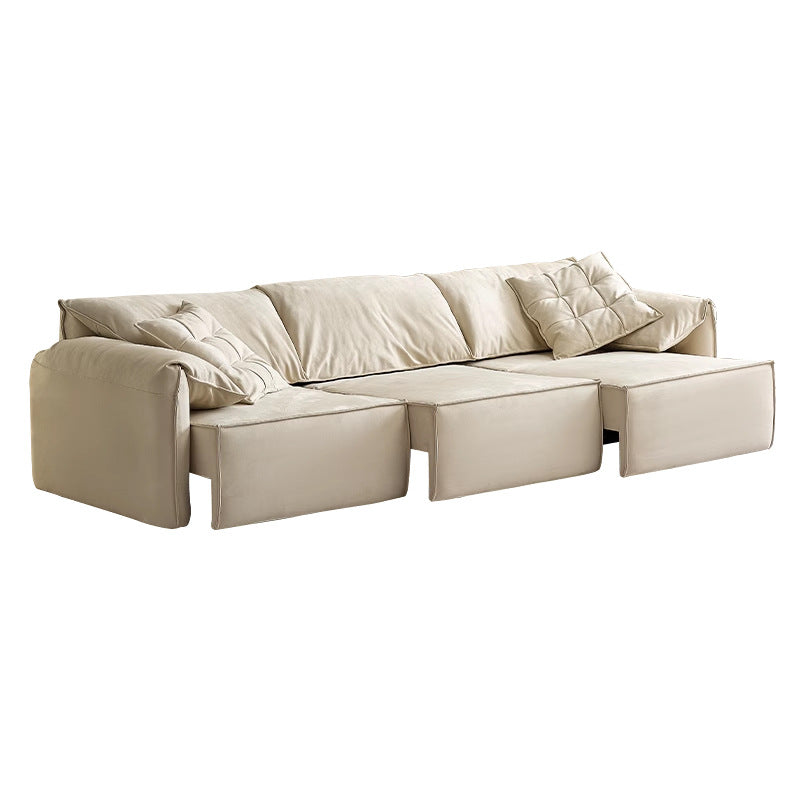 Electric sofa bed - cream style, reclining electric sofa for living room, nordic small apartment, elephant ear smart sofa