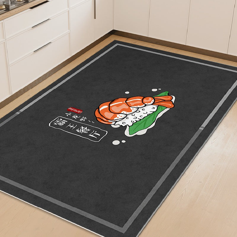 Kitchen floor mat non-slip oil-proof wipeable no-wash carpet foot pad waterproof pvc wipeable stain-resistant whole floor for home