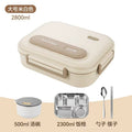 Food-grade extra large lunch box for work, microwaveable 316 stainless steel lunch box, student thermal insulation sealed box
