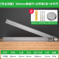 Digital stainless steel angle ruler 500mm + 3 markers + level