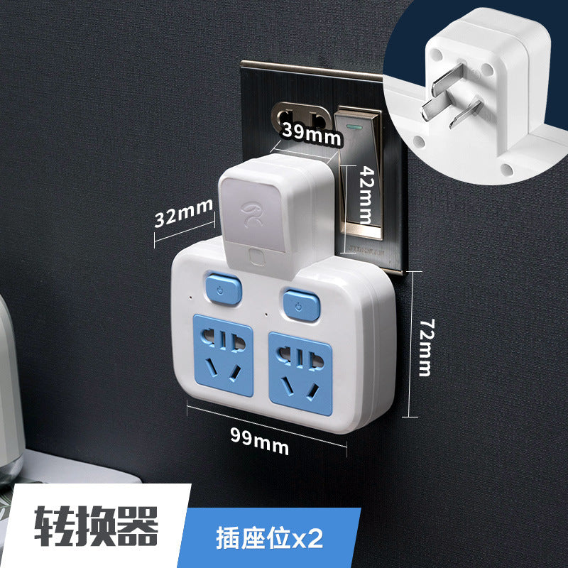 Multi-function wireless socket converter plug - one-to-multiple outlet panel with usb ports, night light, and power strip for home use