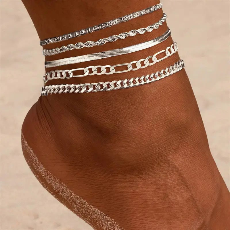 20245 anklet zircon devil's eye anklet heart butterfly ankle joint devil's eye anklet