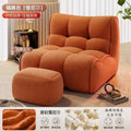 Vacuum compressed sofa casual modern lazy fabric sofa sponge single sofa cream casual living room casual