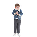 Children's outwearfall and winter style kidsfleece-lined denim clothing for boys and girls k-styleheattechtops for children cardigan wholesale