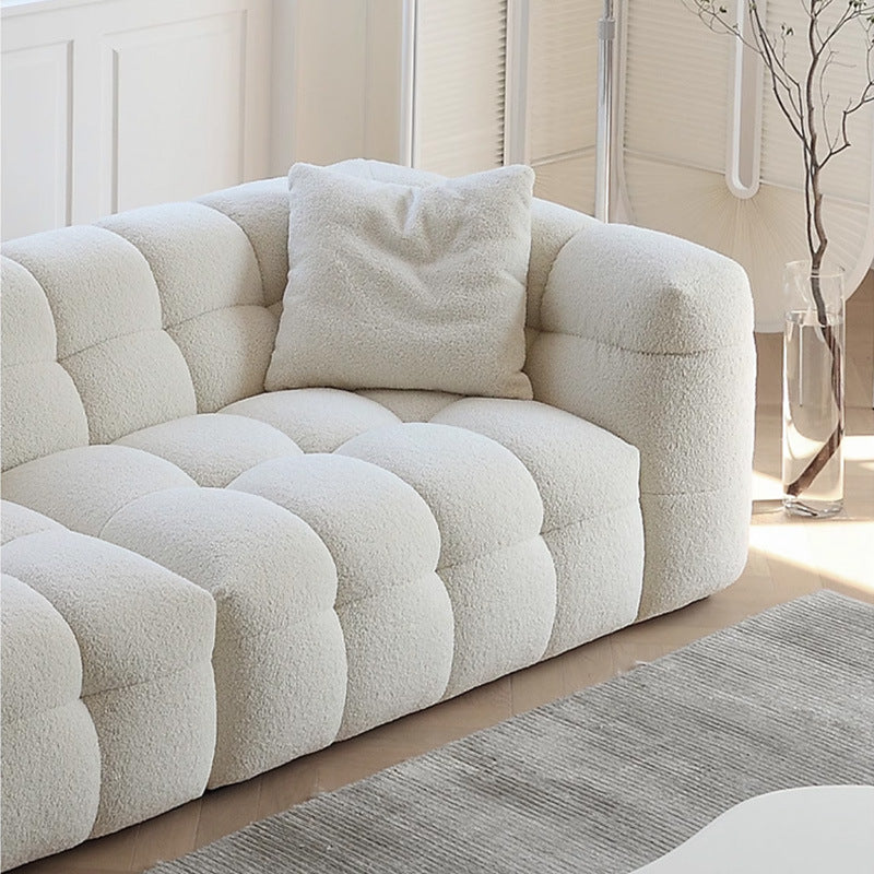 Foshan factory cream style marshmallow fabric sofa small apartment normcorefrench scandinavian cashmere retro sofa