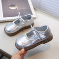 Vancahao girls' fashion leather shoes - new autumn collection: soft-soled embroidered bow princess shoes for little girls