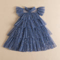 summer new girls' princess dress - sparkly sequin mesh tutu dress - korean style children's dress