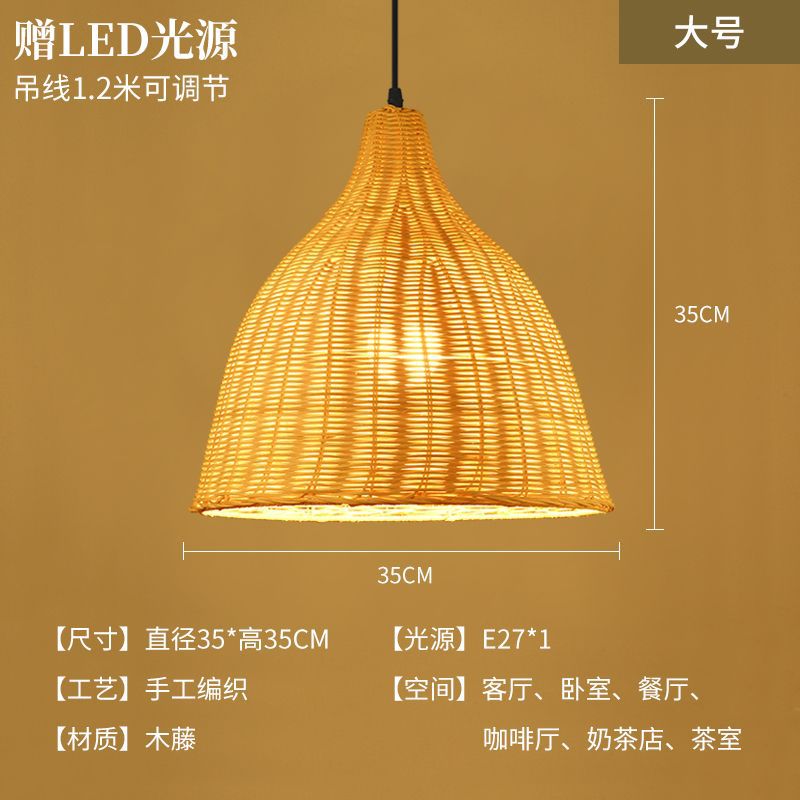 Straw hat chandelier southeast asian rattan creative bamboo art restaurant wedding store hotel b&b lampshade bamboo woven decorative chandelier
