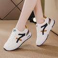 plus size women's shoes spring & fallnew arrival leather sneakers women's korean style flatscasual soft bottom running dad shoes