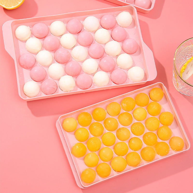 Popular Ice Grid Homemade Ice Hockey Ice Cube Mould Refrigerator Spherical Ice Box Ice Grid Creative Home Use as Storage Box