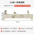 Gold cabinet legs 1.8m tv stand + 0.5m side cabinet combination set