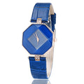 Amazon bestseller korean style wholesale women's champagne watch - prismatic diamond fashion ladies' watch - white