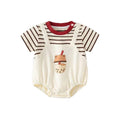 Baby clothes summer thin baby boy short-sleeved 100-day full-month romper ha shirt newborn casual one-piece trendy