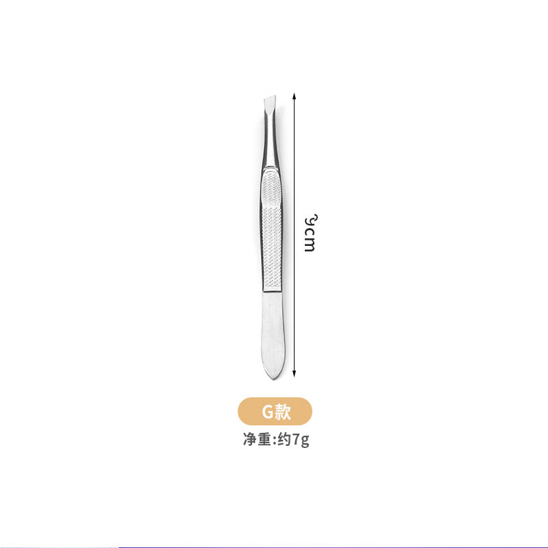 Manufacturer supplies flat mouth oblique mouth stainless steel eyebrow clip high precision eyebrow plucking tweezers beauty eyebrow trimming tool spot