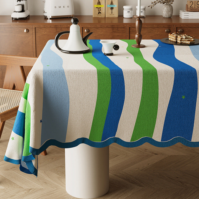 New dopamine tablecloth - creamy style fabric, high-end light luxury living room coffee table home desktop protector